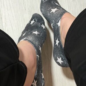Gray Star Patterned Socks